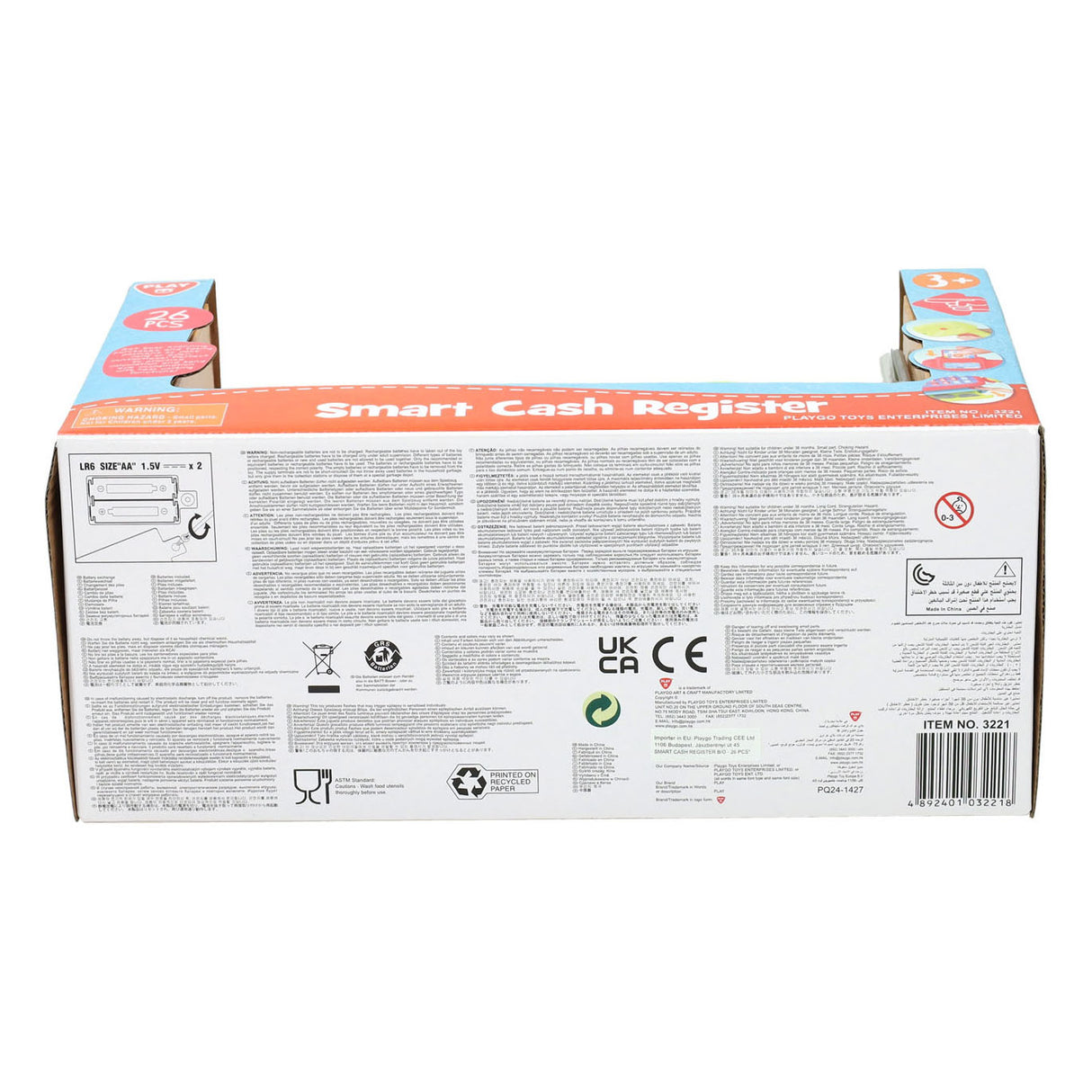 Caisse enregistreuse Playgo avec accessoires - 26 pcs.