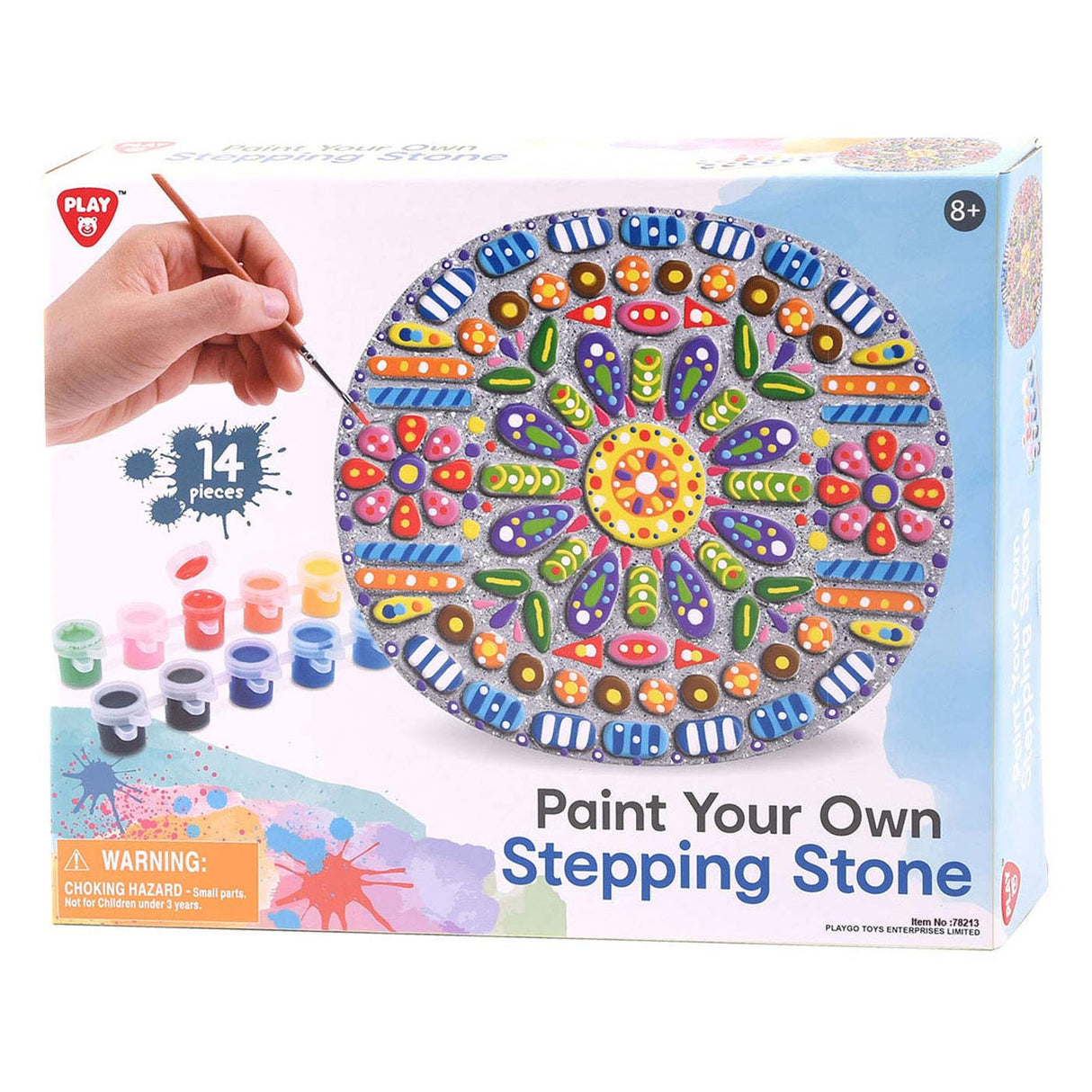 Play paint your own cement stepping stone, 14dlg.