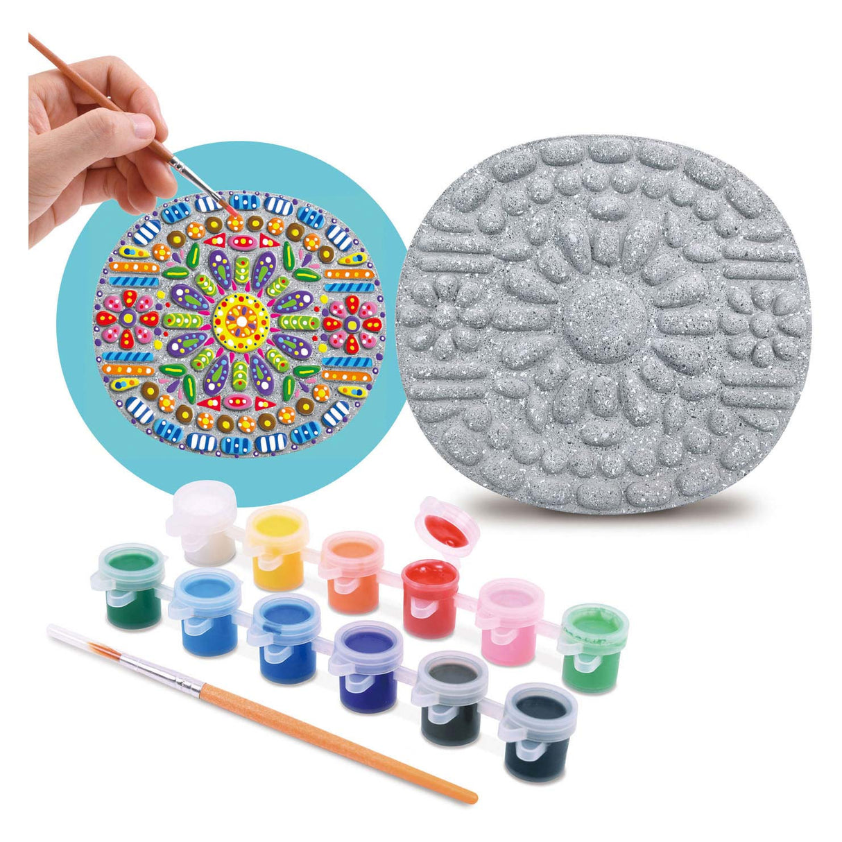 Play paint your own cement stepping stone, 14dlg.