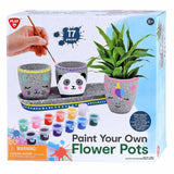 Spill Paint Your Own Cement Flower Pots, 17dlg.