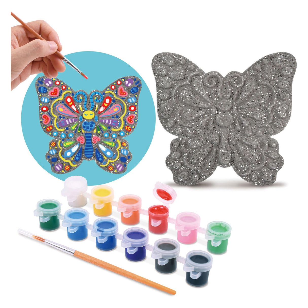 Playgo peignez votre propre papillon en ciment - 14 pcs.