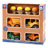 Playgo mini véhicules de construction avec figurines - 8 pièces.