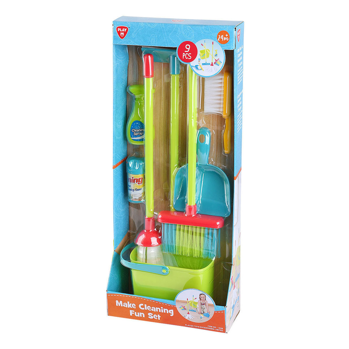 Ensemble de jeu de nettoyage Playgo - 9 pièces.