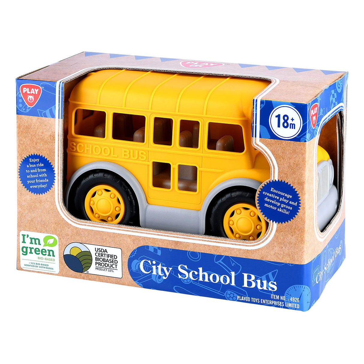 Bus scolaire biosourcé Playgo - 28cm