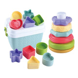 Trieur de formes et pile de jouets biosourcés Playgo - 19 pcs.