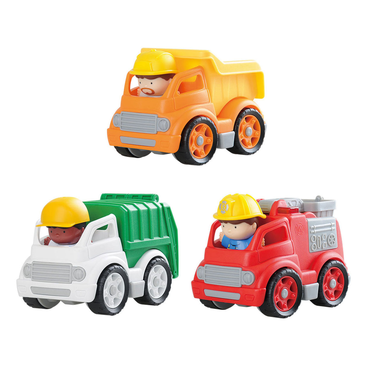 Gioca a veicoli da lavoro con figure Play Set, 6dlg.