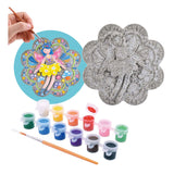 Playgo peignez votre propre fée de la forêt sur un ensemble de peinture sur pierre - 14 pcs.