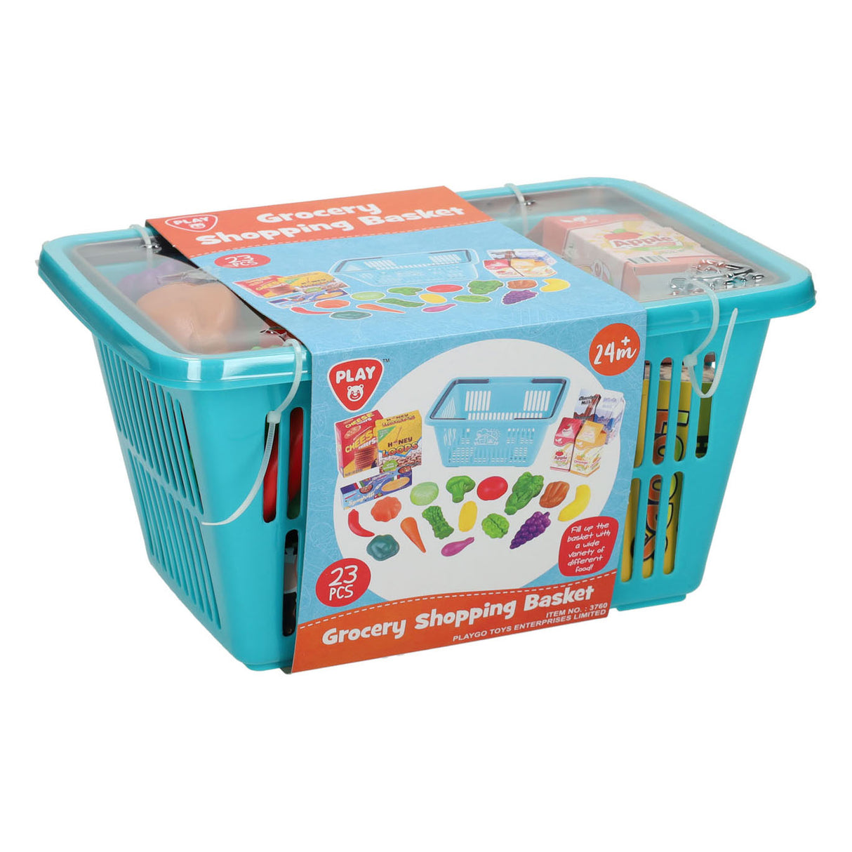 Panier de courses Playgo avec set de courses - 23 pièces.