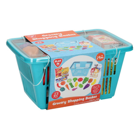 Panier de courses Playgo avec set de courses - 23 pièces.