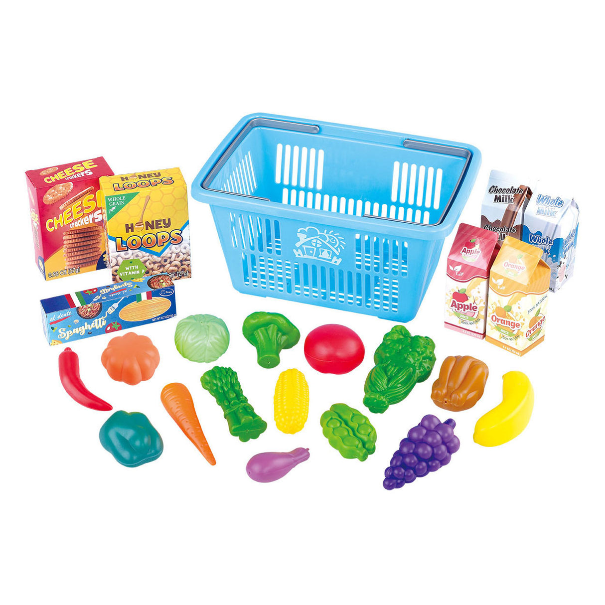 Play Shopping Basket con drogherie Play Set, 23DLG.