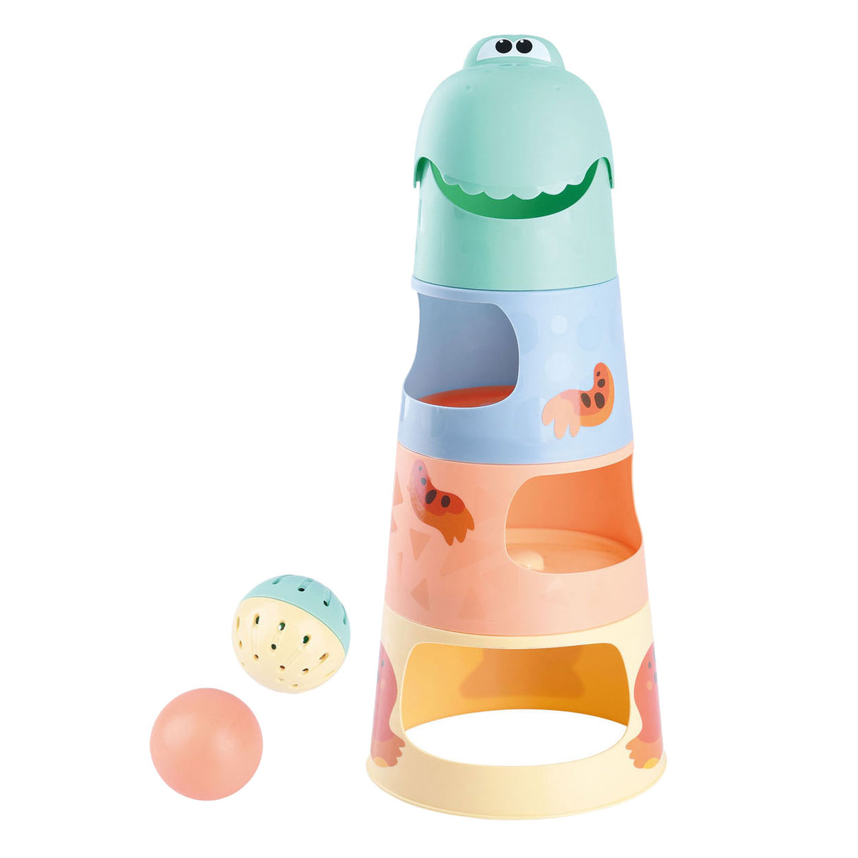 Gioca a Dino Stacking Tower con palline, 6dlg.