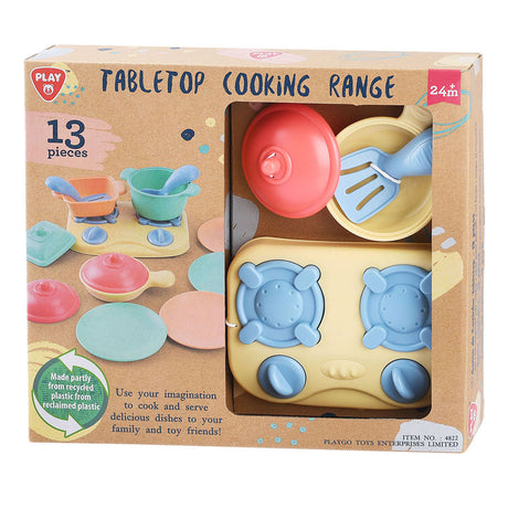 Cuisinière de table Playgo avec accessoires de jeu - 13 pièces.