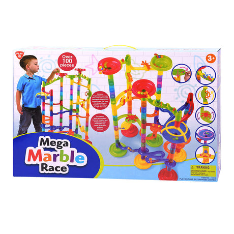 Jouez à la méga course de piste de marbre, 100 pcs.