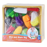 Playgo coupe les légumes de jeu en caisse - 11 pcs.
