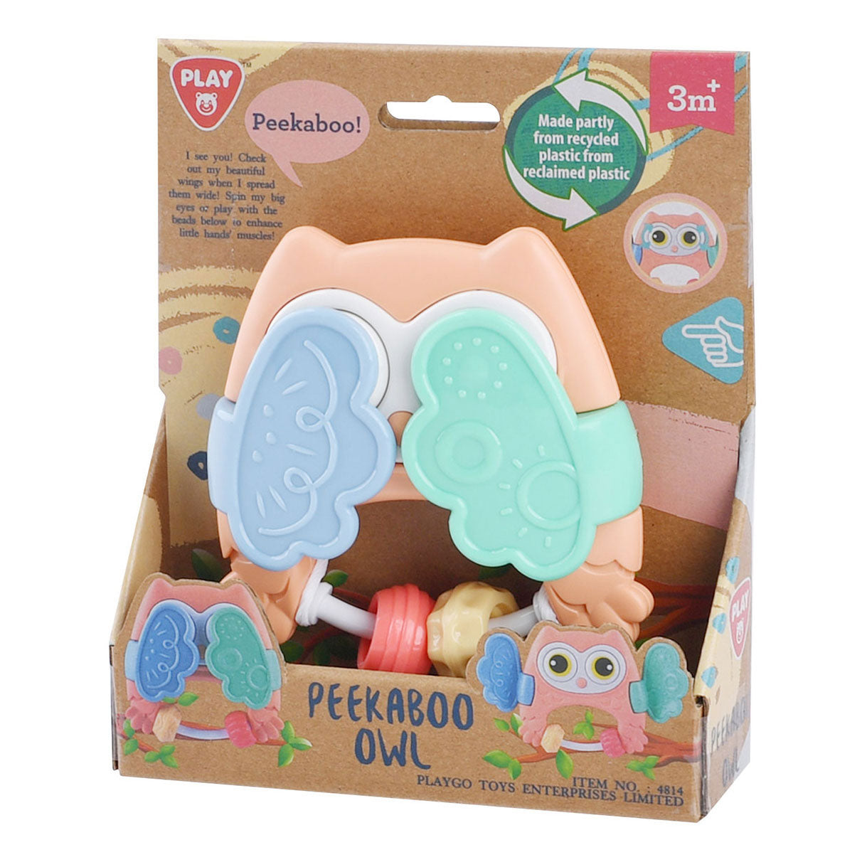 Anneau de préhension hibou Playgo coucou