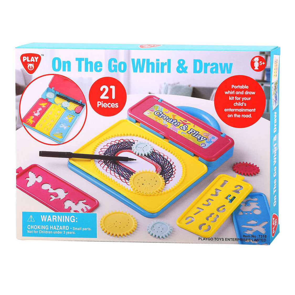 Jouez à la planche à dessin spirographe et modèles portables, 21 pièces.