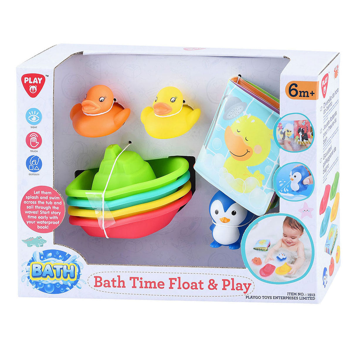 Livre de bain et jouets de bain Playgo - 8 pcs.