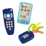 Play baby toys clé, télécommande et téléphone, 3 parties.