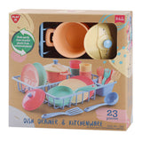Étendoir à linge Playgo avec accessoires de cuisine - 23 pcs