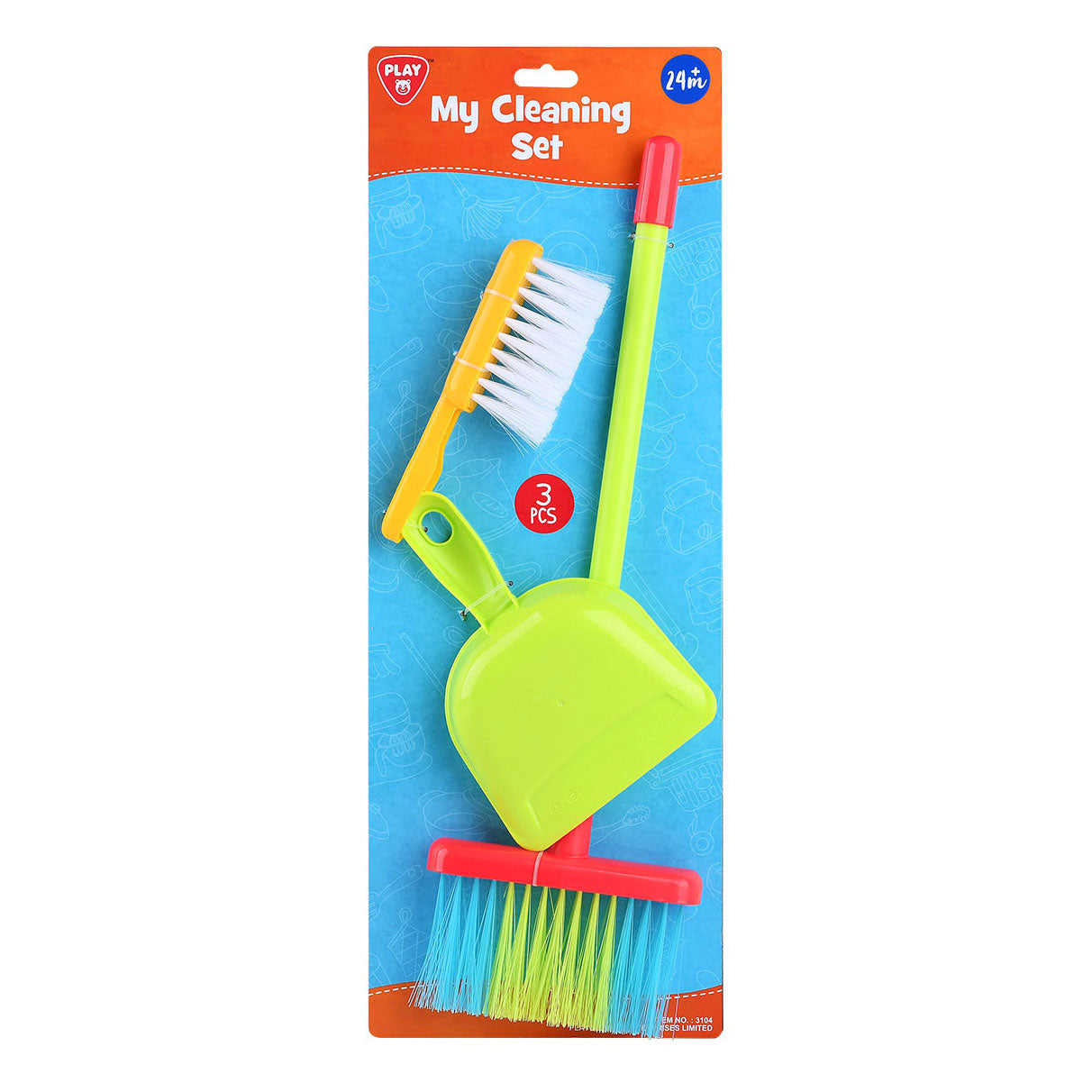 Play broom cleaning set, 3dlg.