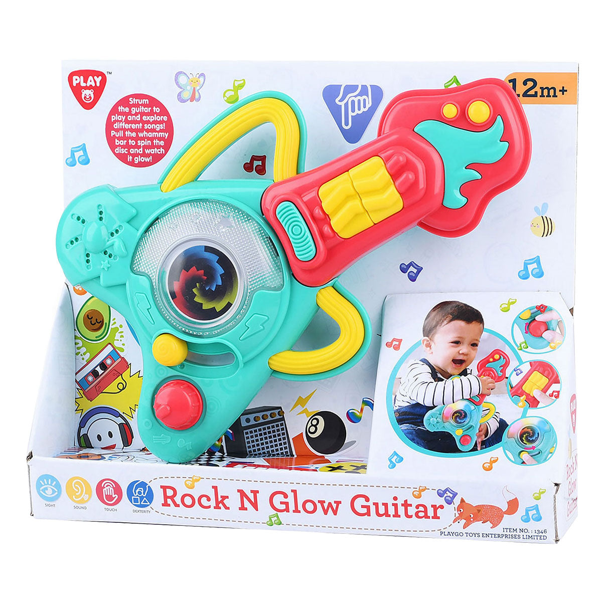 Guitare rock Playgo avec lumière et son