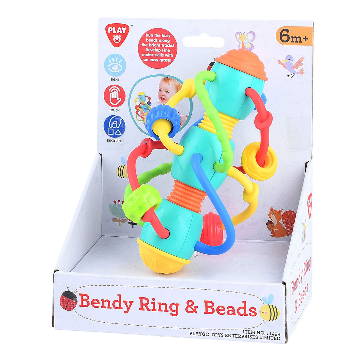 Jouet bébé Playgo avec anneaux et perles