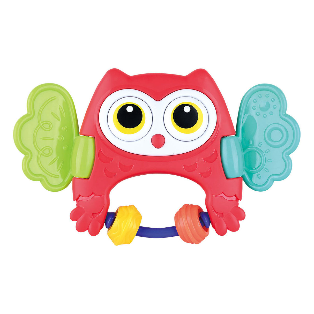 Spela Peekaboo Owl Rattle Red