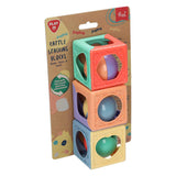 Blocs empilables Playgo avec hochet - 3 pièces.