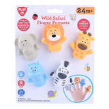 Playgo marionnettes à doigts safari sauvage - 5 pcs.