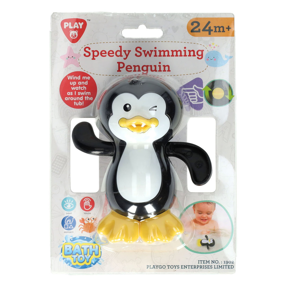 Jouet de bain Playgo pingouin nageur rapide
