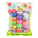 Ensemble d'argile arc-en-ciel Playgo - 15 pots en argile