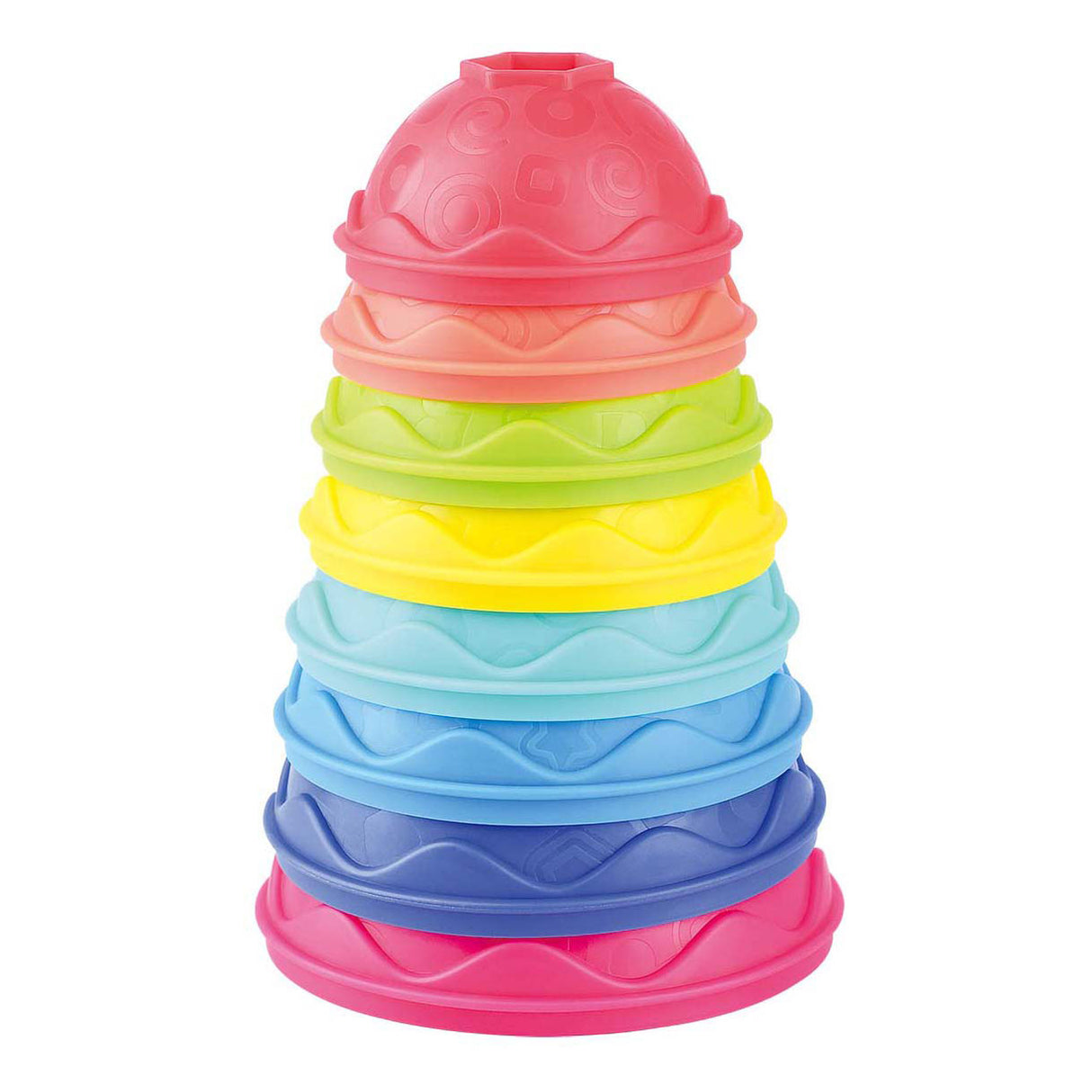 Playgo cuir et gobelets empilables - 8 pcs.