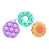 Jouets sensoriels Playgo fleur et beignet et pop-it - 3 parties.