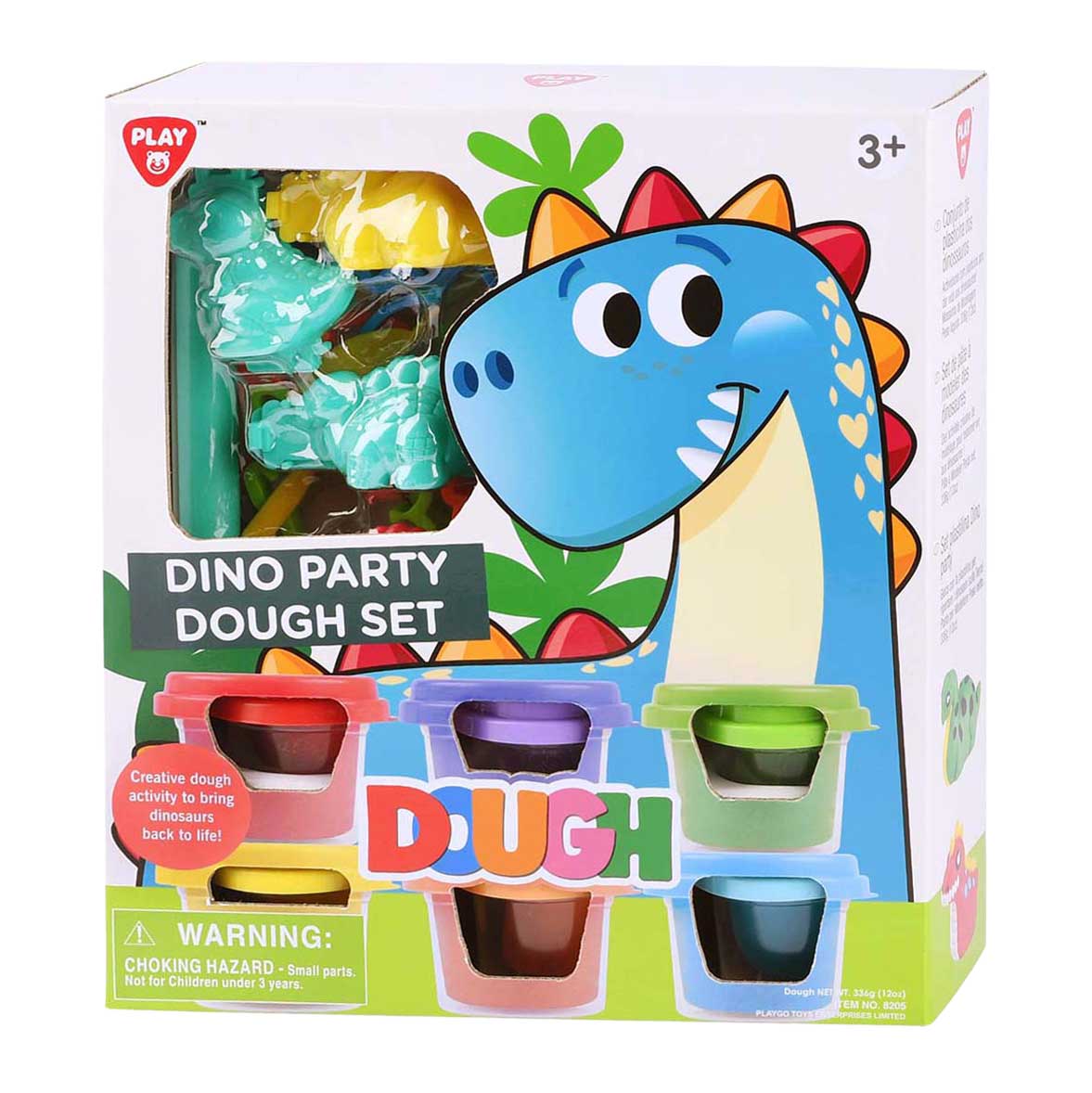 Ensemble d'argile Play Dino Party, 6 pots en argile
