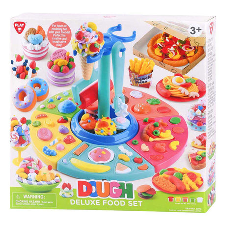 Playgo Clay Play Set Luxury Food Fun - 5 pots d'argile colorée.