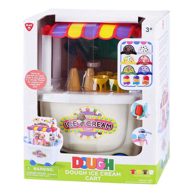 Ensemble d'argile pour camion de crème glacée Playgo - 4 pots en argile