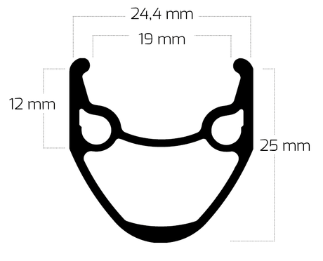 Ryde Rim X-Plorer R 28 622 X 19C Alluminio 36 Hole 14g Nero