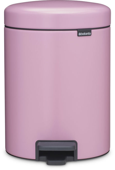 Poubelle Brabantia newicon - 5 litres - salle de bain - rose lilas