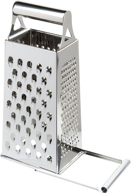 Râpe à quatre faces Westmark avec fermeture coulissante, 4 surfaces de râpe coupantes, hauteur : 26,4 cm, acier inoxydable, quattro, argent, 11382270
