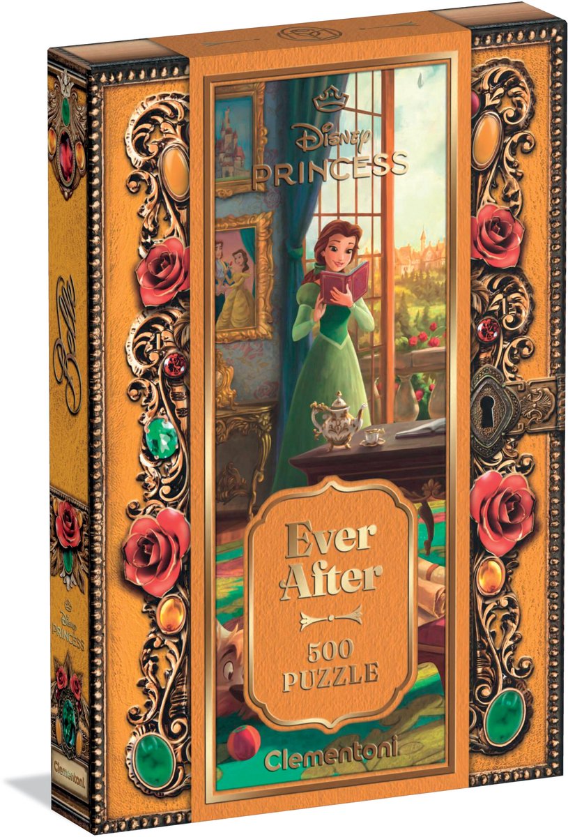 Clementoni - puzzle - princesse disney - ever after - belle - 500 pièces - à partir de 14 ans