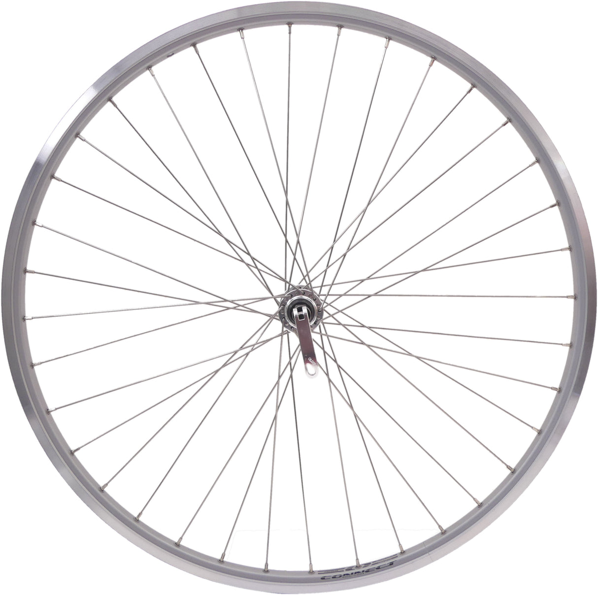 Roue avant RODI Connectez 28 622 * 19 avec des rayons rapides en acier et en acier inoxydable en argent