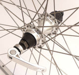 Roue arrière Rodi Connect 28 8 9 10 vitesses 622 x 19 avec blocage rapide et rayons en acier inoxydable - argent
