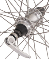 Roue arrière Rodi 28 pouces 622x19 - skorpion - 36 trous fm32 - moyeu 8 9 vitesses + qr - argent