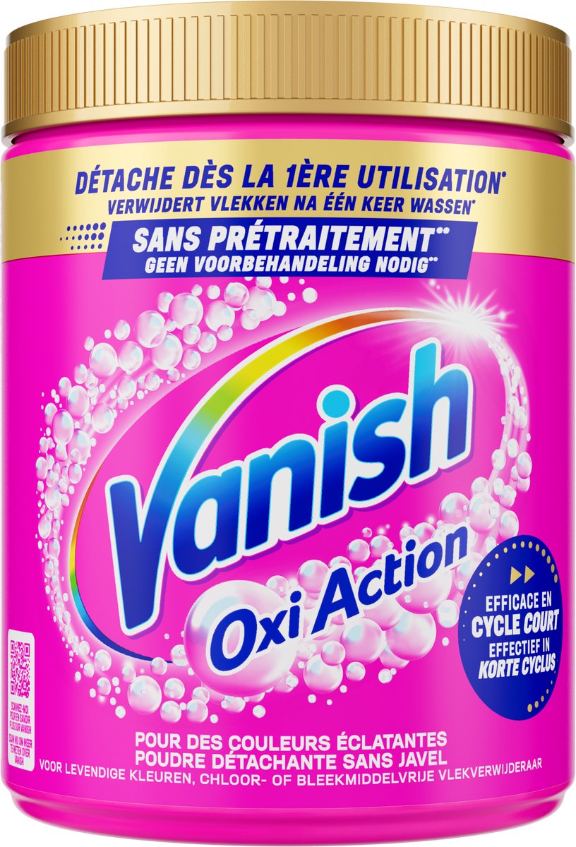 Poudre détachante Vanish oxi action - cire colorée - 940g