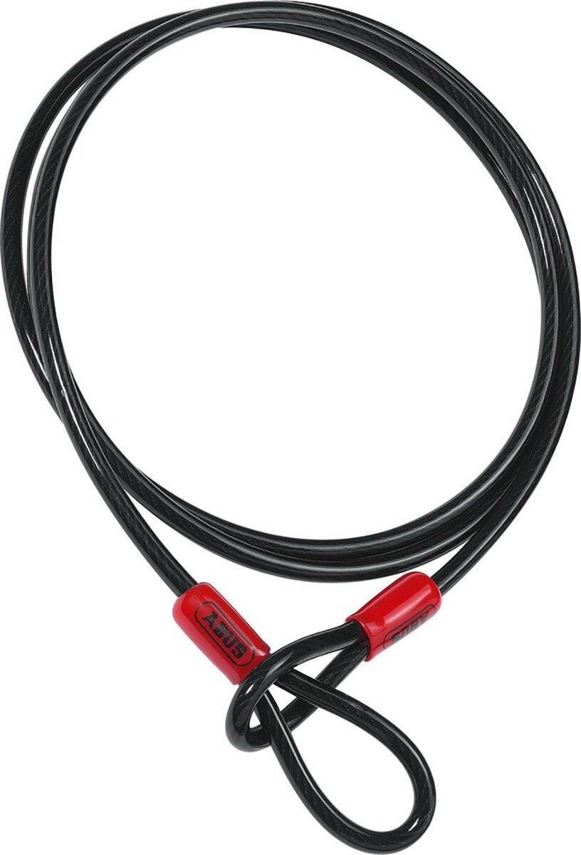 Abus Loop Cable Cobra 10 - Câble en acier avec gaine en plastique - Sécurité pour accessoires de vélo et moto - 2,2 mètres de long, 10 mm d'épaisseur