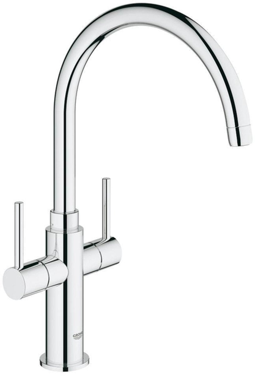 Robinet de cuisine Grohe ambi cosmopolitan - modèle haut - bec pivotant - chrome