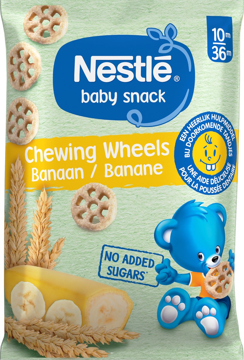 Nestlé snack bio bébé roues à mâcher banane - 10+ mois - 7 x 28g