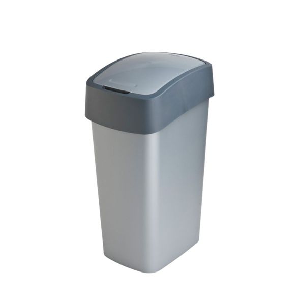Poubelle Curver 50 litres plate anthracite