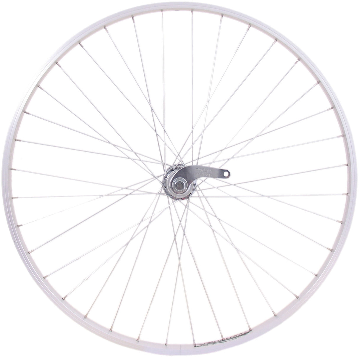 Rear wheel 28 x 1 4 aluminum brake hub silver