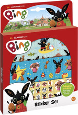 Autocollants Bambolino Bing, 3 feuilles d'autocollants avec fond de jeu, jouets créatifs - à partir de 3 ans - jouets